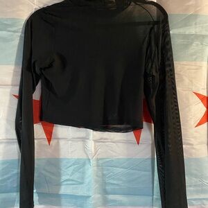 Elegant Black Mess Women's Top